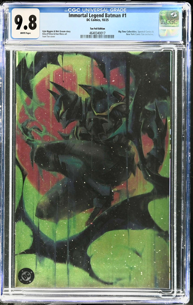 Immortal Legend Batman #1 Ivan Tao Exclusive NYCC FOIL Variant CGC 9.8