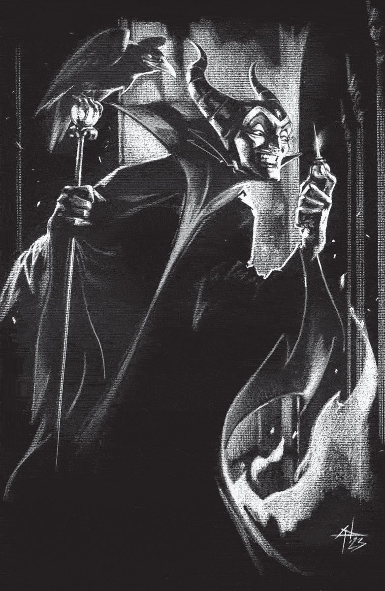 Maleficent #1 Gabriele Dell’Otto B&W Virgin Variant Set