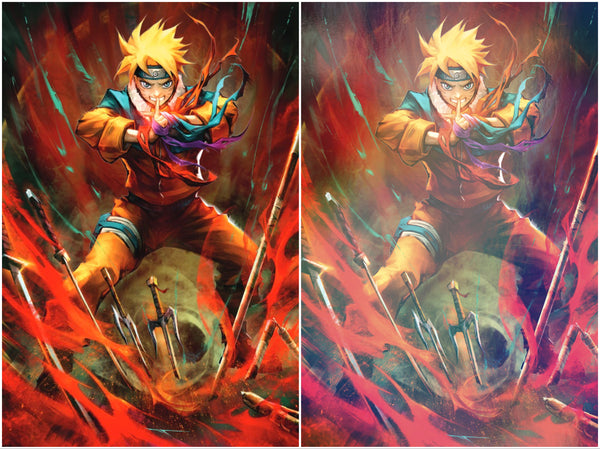 TMNT x Naruto #1 Ivan Tao FOIL Virgin Variant Set – Spectral Comics