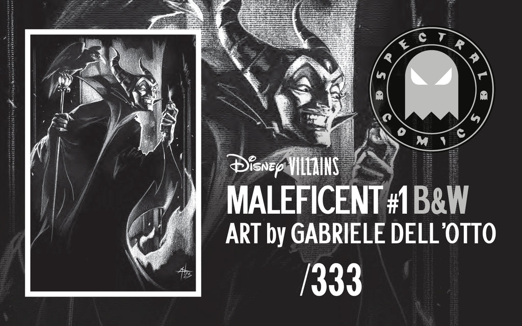 Maleficent #1 Gabriele Dell’Otto B&W Virgin Variant Set