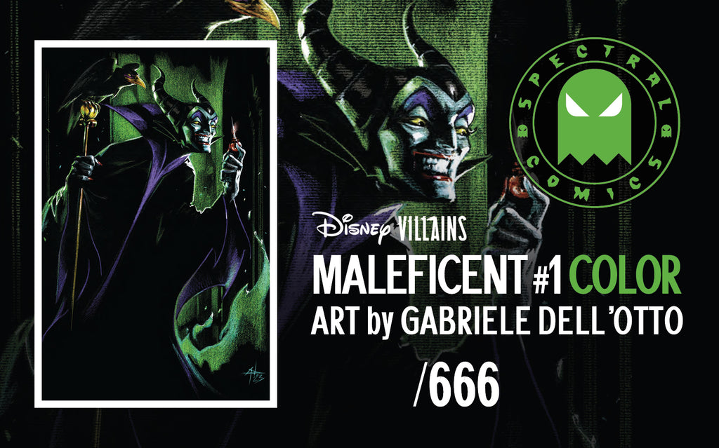 Maleficent #1 Gabriele Dell’Otto B&W Virgin Variant Set